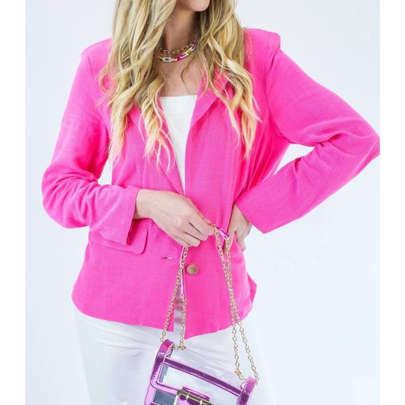 NEW JODIFL biggest moments blazer in hot pink - Picture 4 of 6